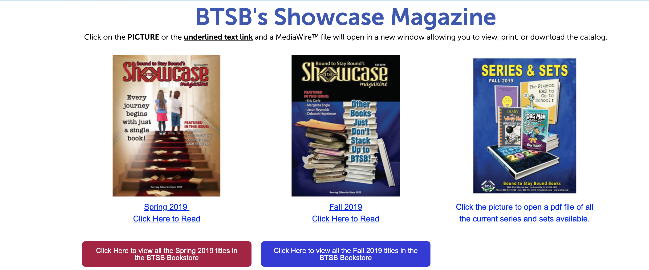 Catalogs Bound to Stay Bound Books