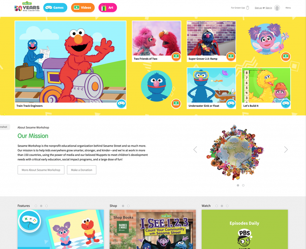 Sesame Street Web Site