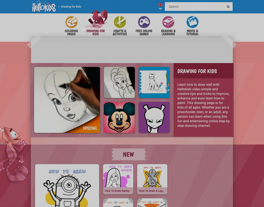 Hello Kids Drawing for Kids Web Page