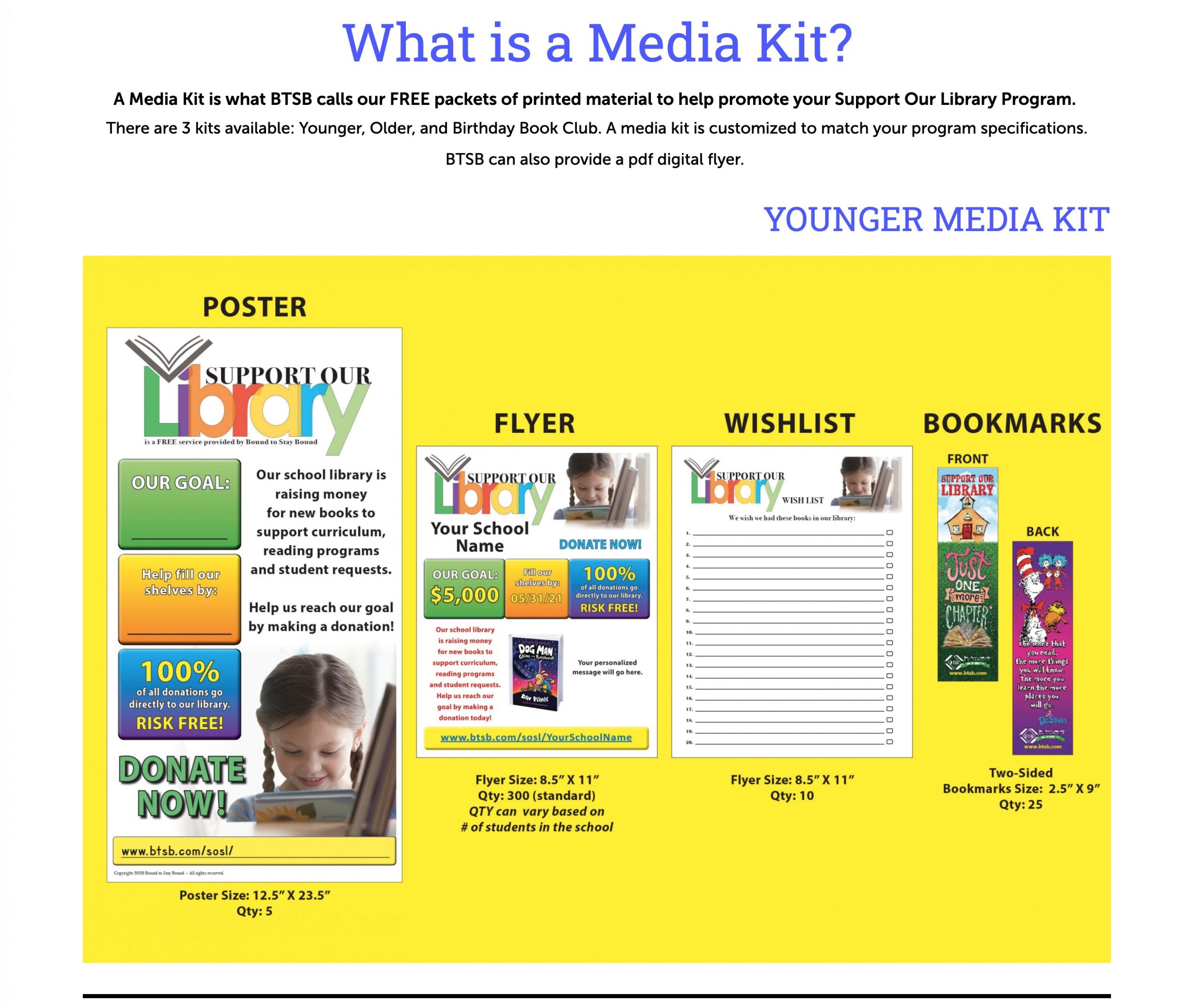 Support Our Library Media Kit Samples Bound to Stay Bound Books