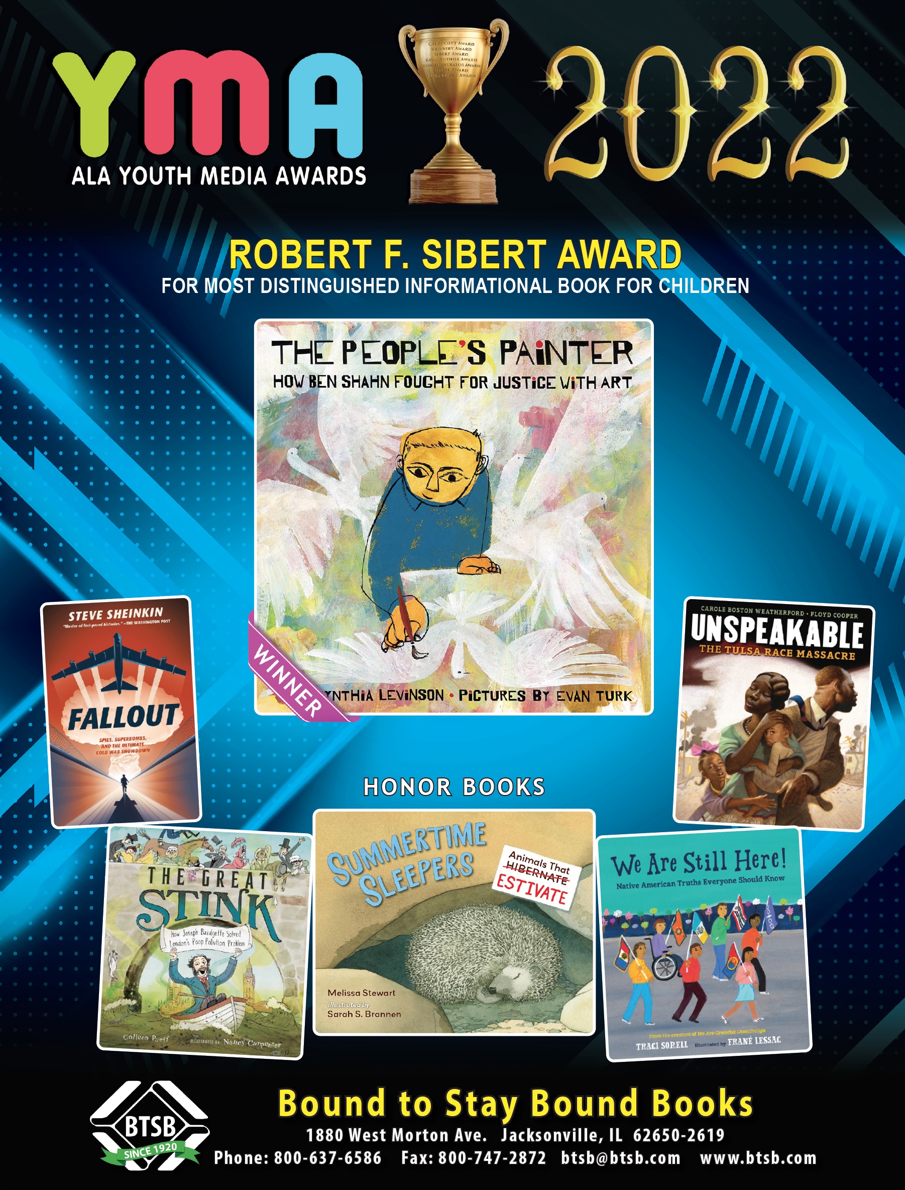 2022 ALA Youth Media Award POSTERS Bound to Stay Bound Books
