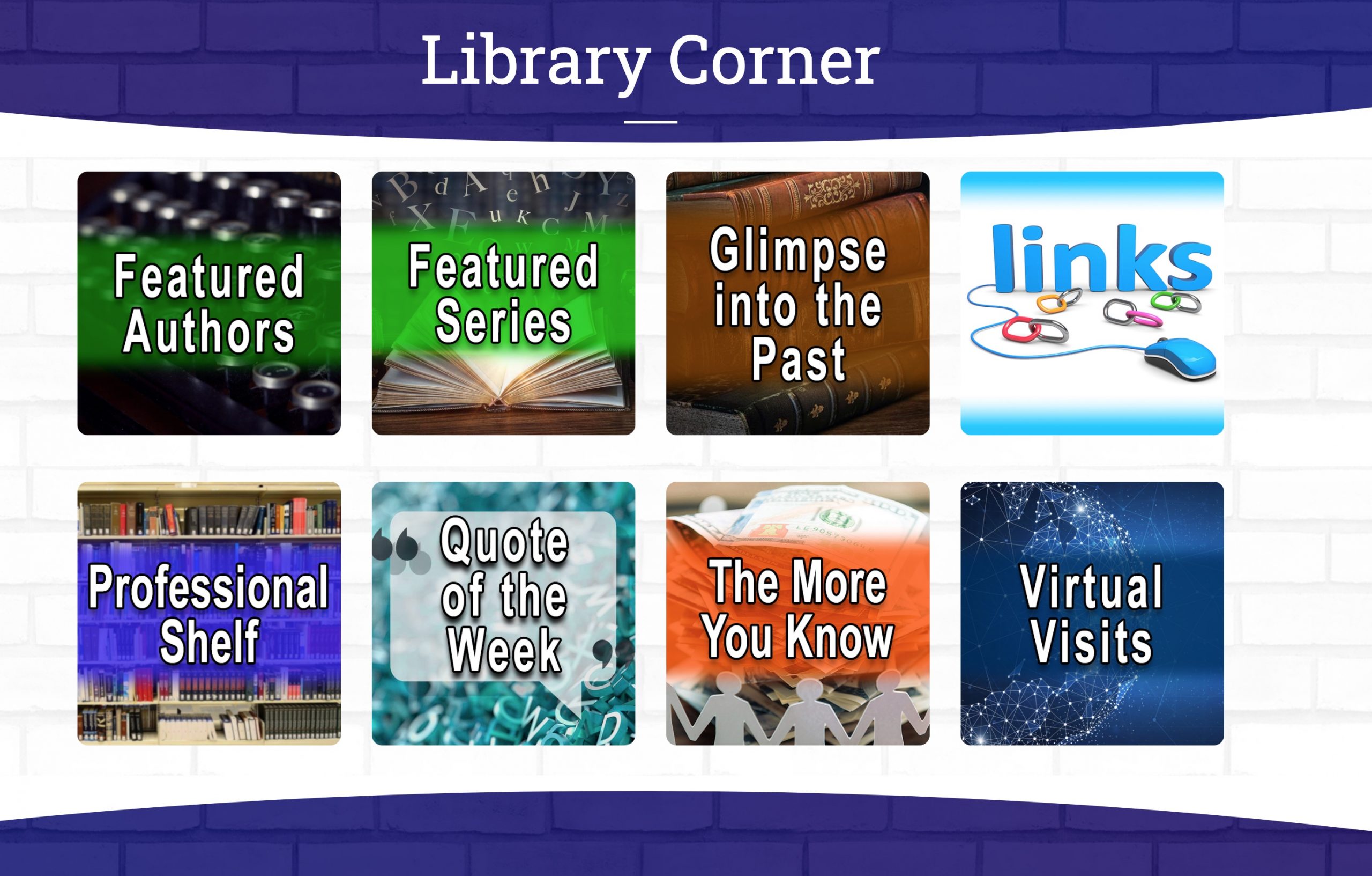 Library Corner MAIN TAB Landing Page Bound to Stay Bound Books