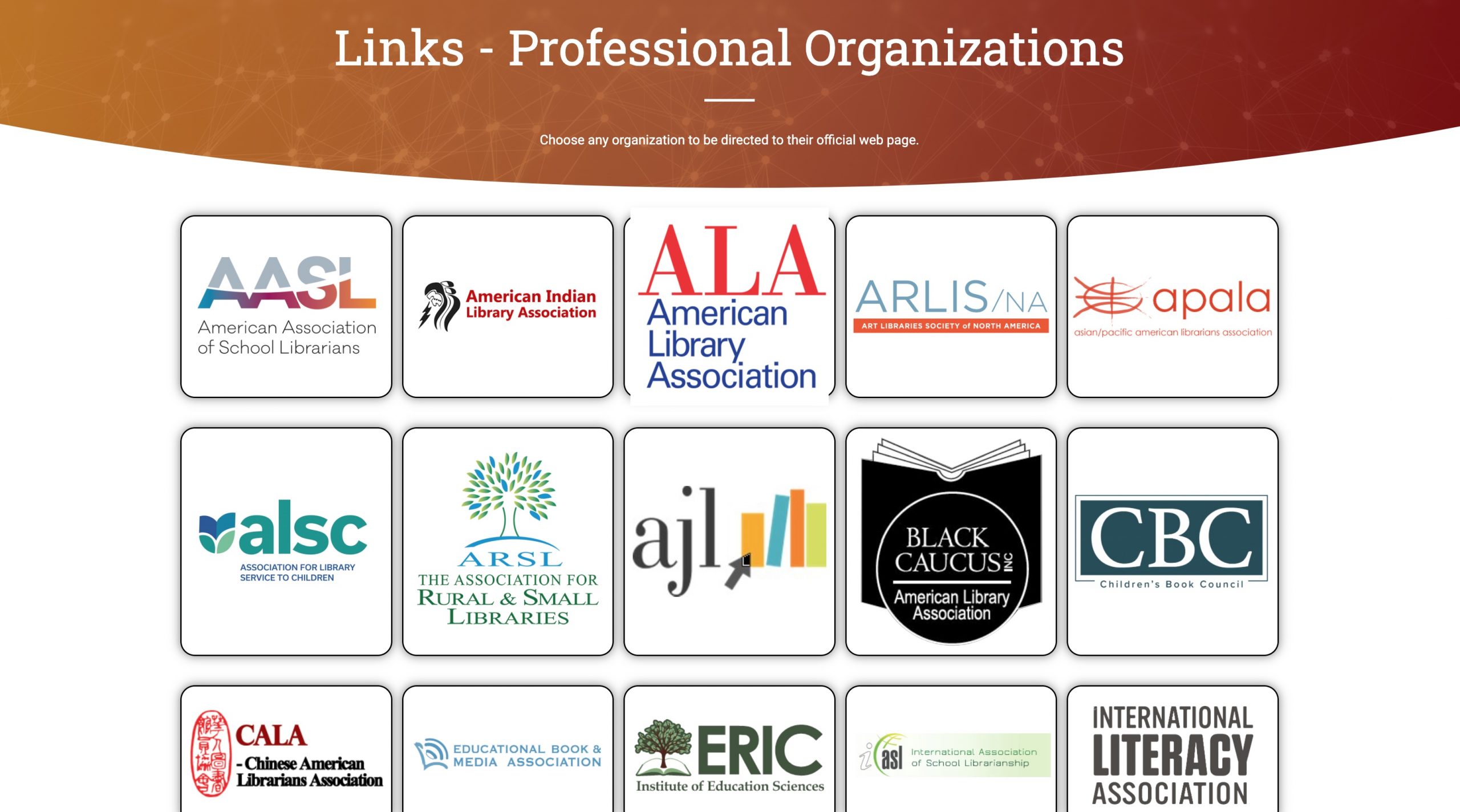 Links — Professional Organizations - Bound to Stay Bound Books